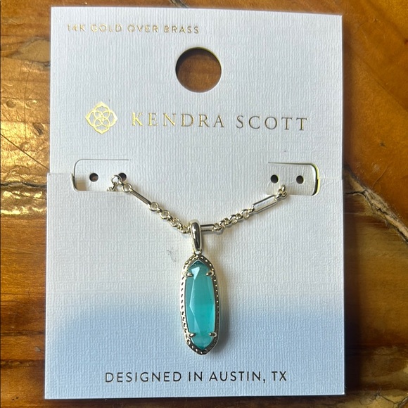 Kendra Scott Gold and Blue Pendant Necklace - Picture 1 of 1